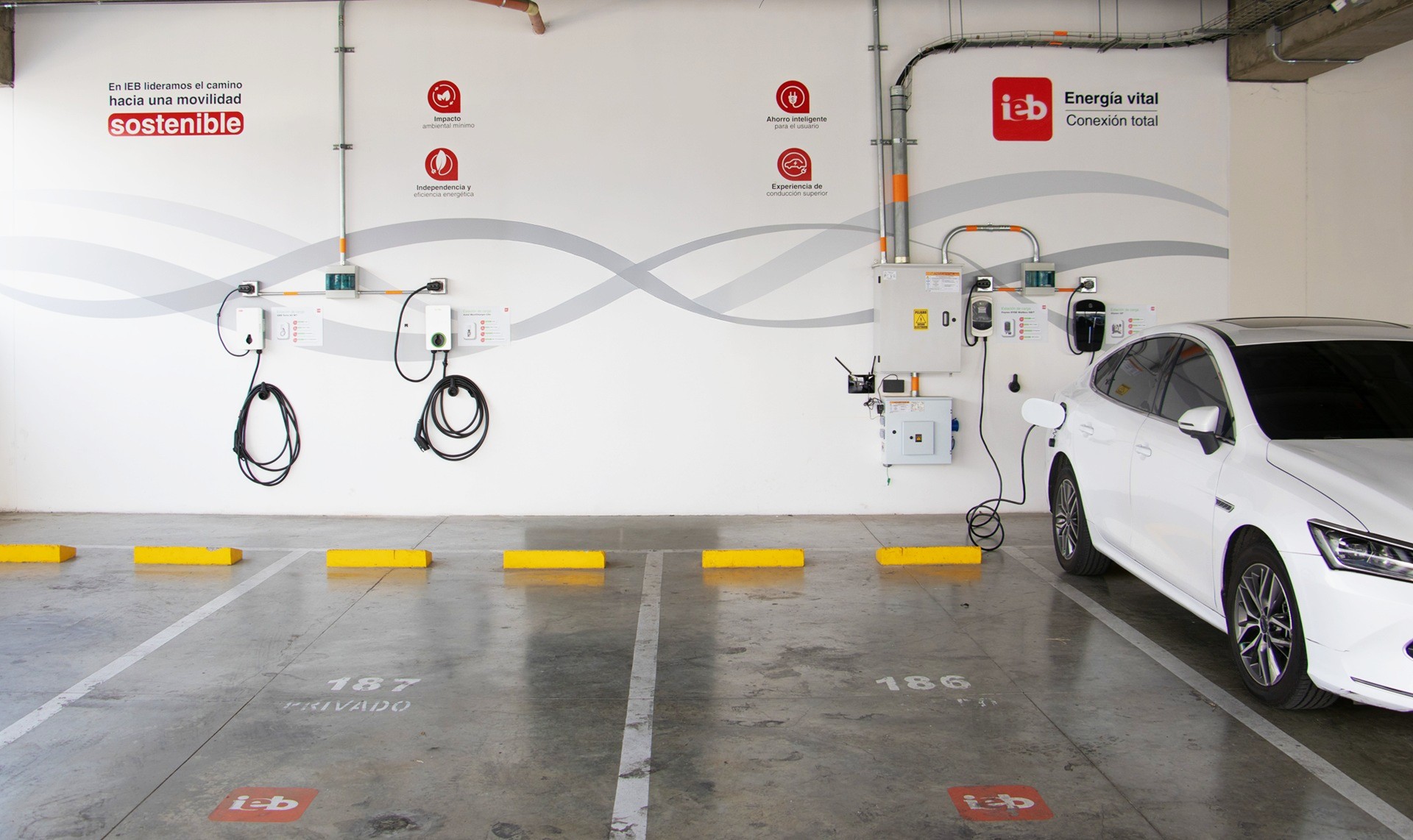 Antes: parqueadero sin punto de carga